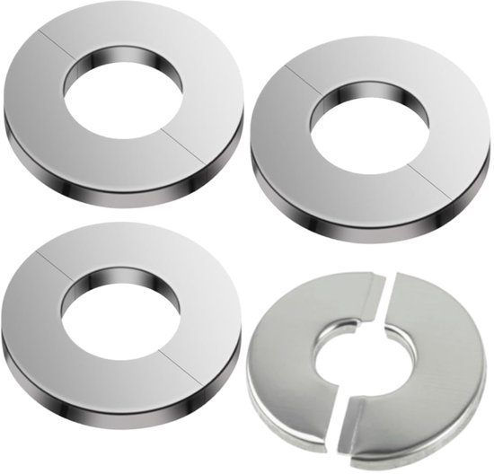2 Stuks Ronde Muur Gespleten Flens, 52mm Zelfklevende Buisafdekking Roestvrij Staal Sanitair Afdekplaten Kraan Rozet voor Toilet Keuken (Zilver 2 Stuks Ronde Muur Gespleten Flens, 52mm Zelfklevende Buisafdekking Roestvrij Staal Sanitair Afdekplaten Kraan Rozet voor Toilet Keuken (Zilver