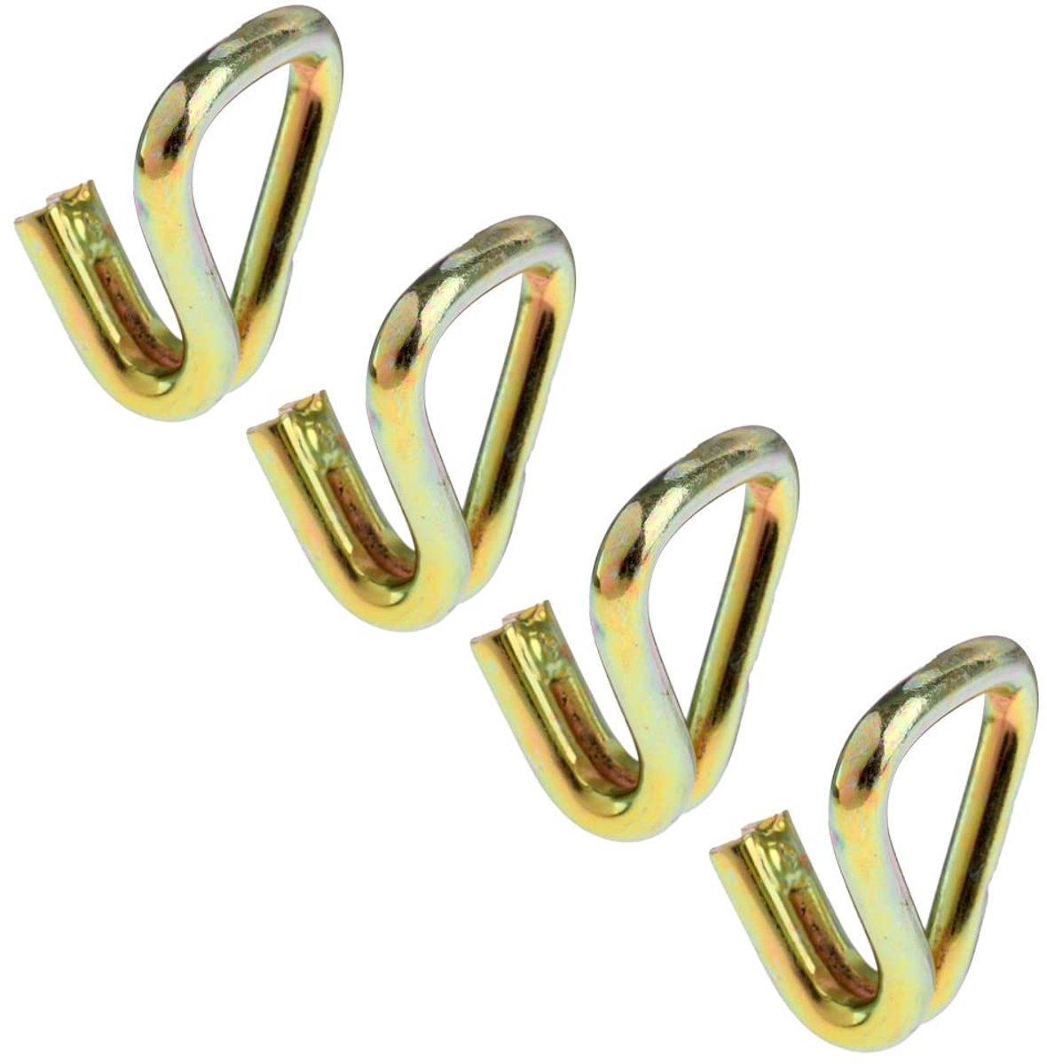 4 Pack Ratelhaak, Heavy Duty Klauwhaken vervanging voor Rachet Tie Down Straps en Webbing Ratelriemen, Dubbele J Haak 25 mm x 800 kg