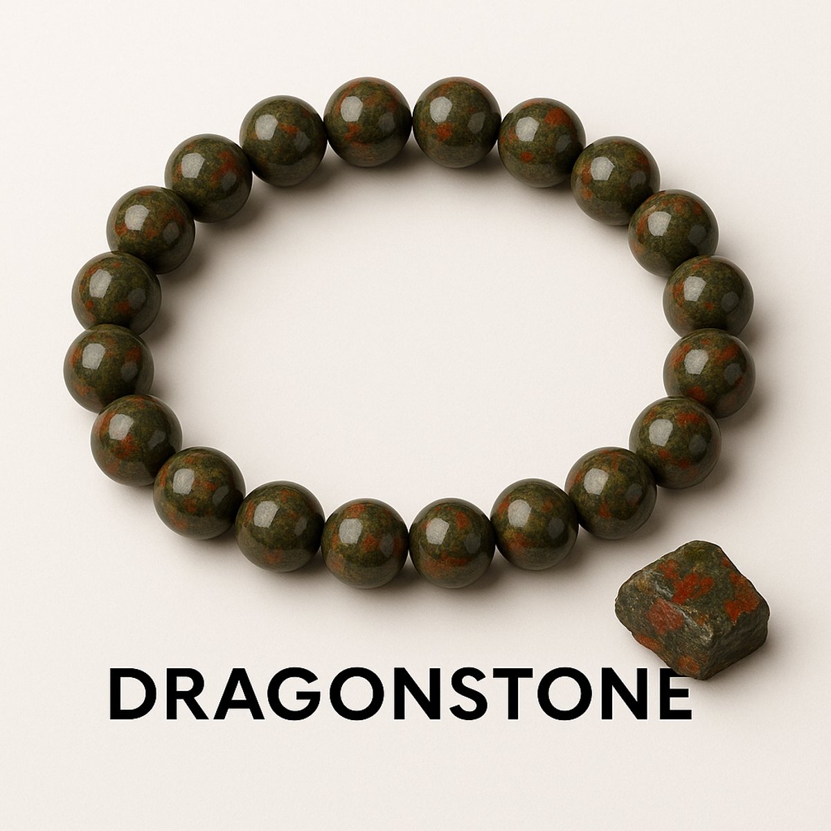 S4H® Armband – Dragonstone Edelstenen (12mm) | Polsomtrek 18 cm | Handgemaakt