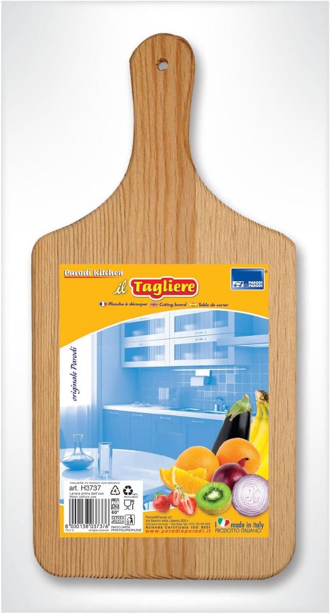 Houten Keukenplank met Handvat voor Snijden, Pizza en Serveerplank