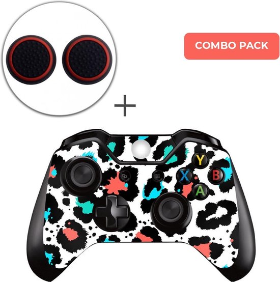 Luipaard Print Multi Combo Pack – Xbox One Controller Skins Stickers + Thumb Grips