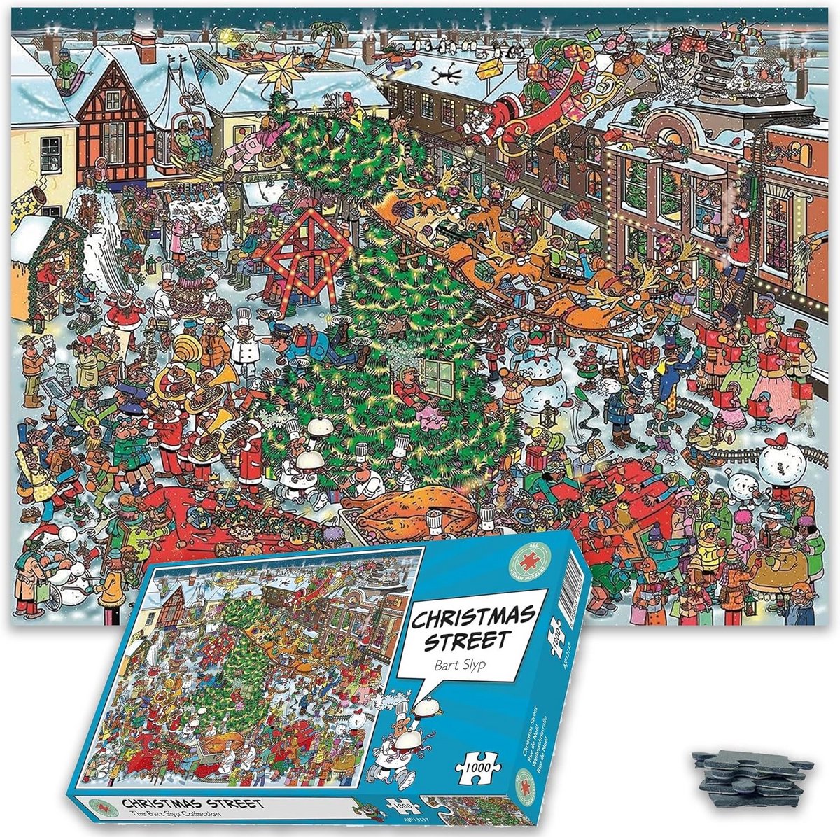 1000 Delen Kerst Puzzel Levendige Kleuren & Antireflectie