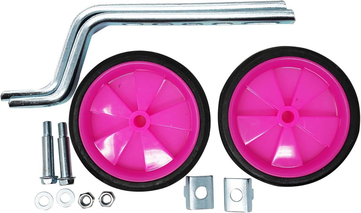 Kinder Fietswielen - Stabiel Wiel - Leren Fietsen - Universele Pasvorm - 12-20 Inch - Roze
