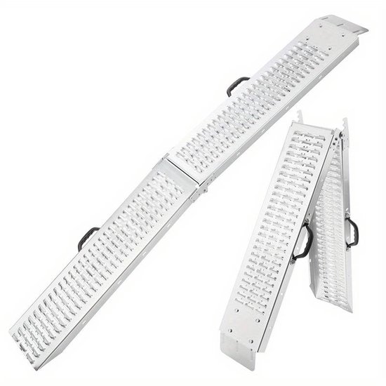 2 x Loading Ramps, 400 kg, Foldable Loading Ramp, Loading Ramp ...