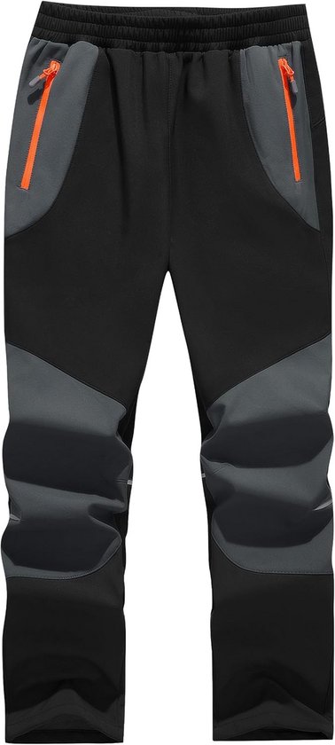 Hpbygstae Waterdichte thermobroek voor jongens en meisjes, sneeuwbroek, winterbroek, wandelbroek, softshell skibroek voor kinderen, 140-150