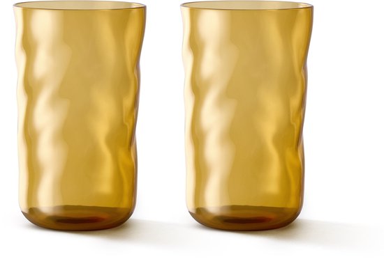 Paveau Swirl Dune - Longdrinkglazen (460 ml) - Set van 2 - Mondgeblazen Borosilicaatglas