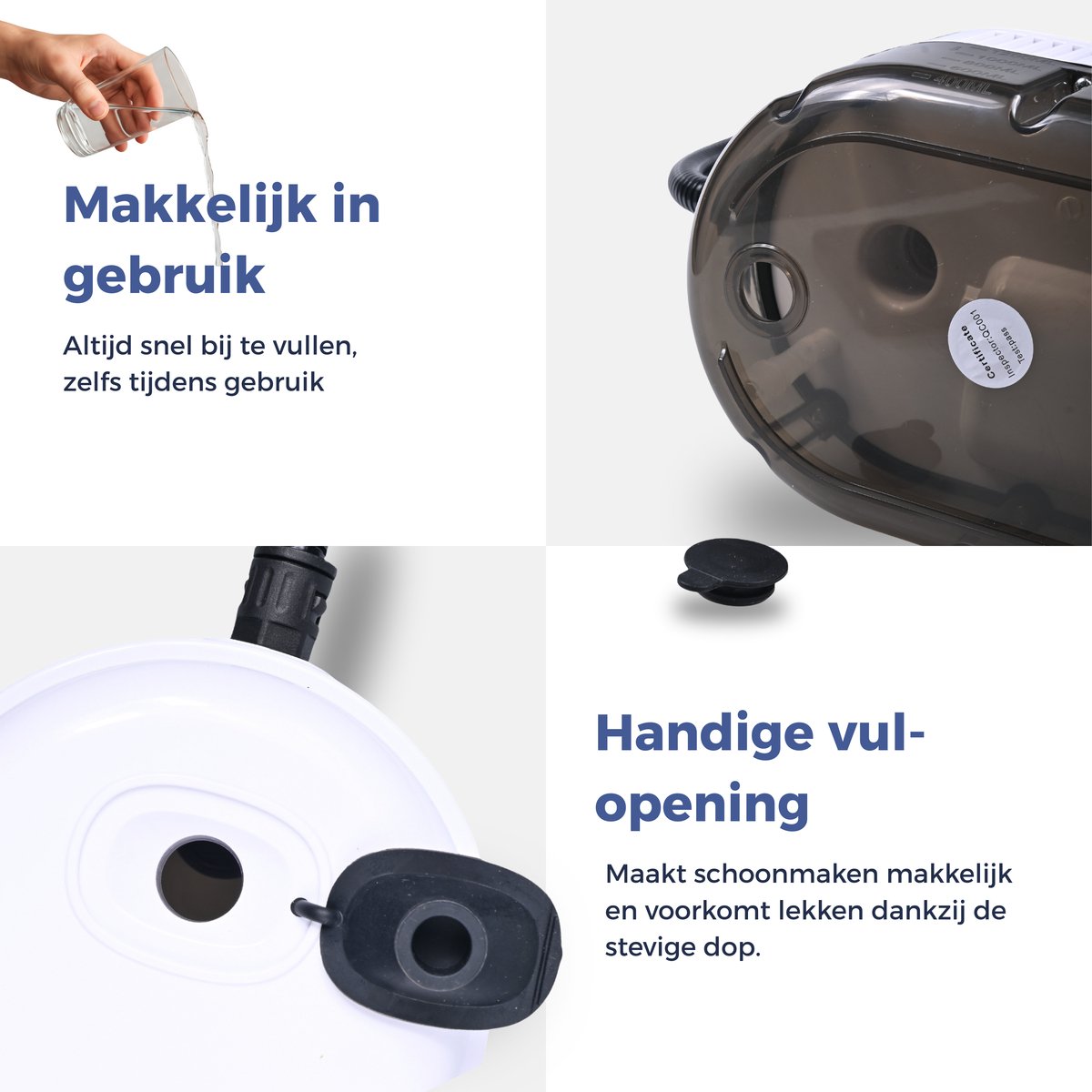 JONUVA krachtige Stoomreiniger tegen vet en bacteriën. Voor keuken, badkamer, vloeren, meubels & auto – vlekkenreiniger - kledingstomer - kleine handstoomreiniger - milieuvriendelijk stomen - stoomreiniger bank en kleding thumbnail 2