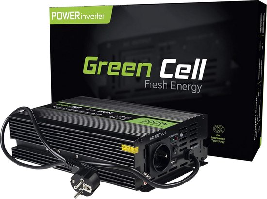 Zuivere Sinus Omvormer 300W/600W DC 12V naar AC 230V Spanningsomvormer Power Inverter