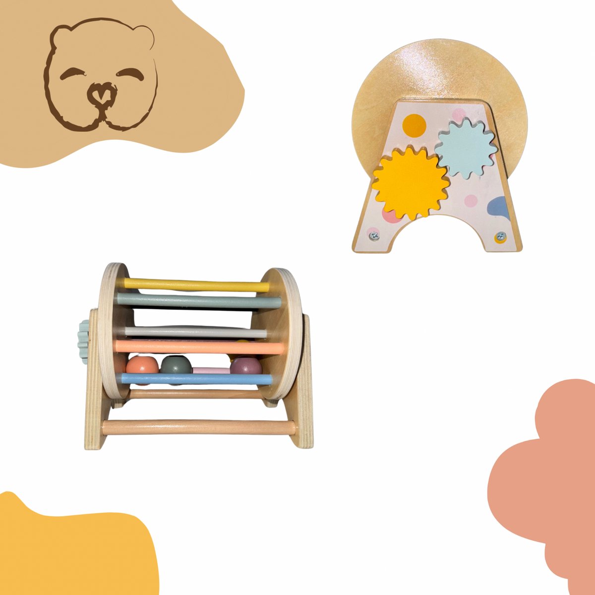 The Baby Supply Montessori Speelgoed – Draaiende Trommel – Houten speelgoed