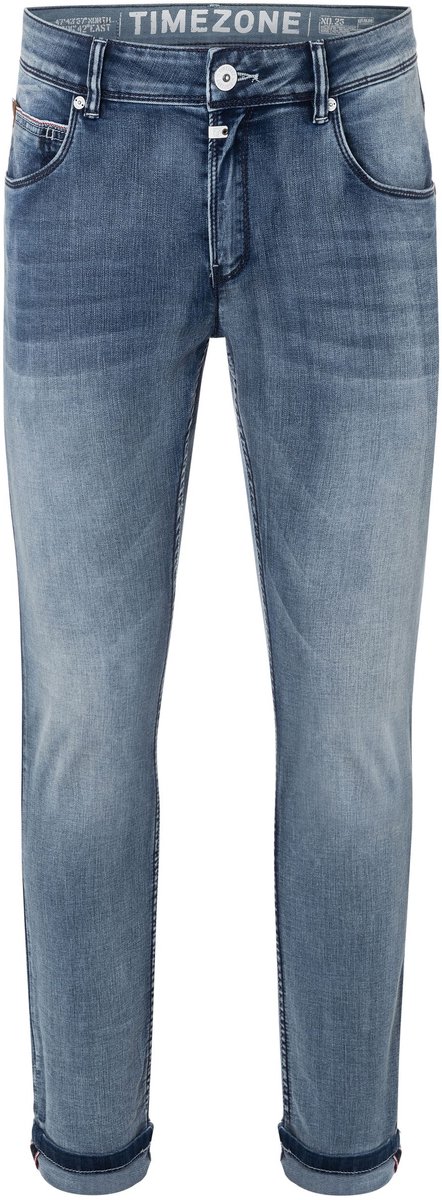 TIMEZONE Slim Fit Spijkerbroek 5-Pocket Basis Broek Denim Pantalon Stoned Washed Versmalde Broek SCOTTTZ