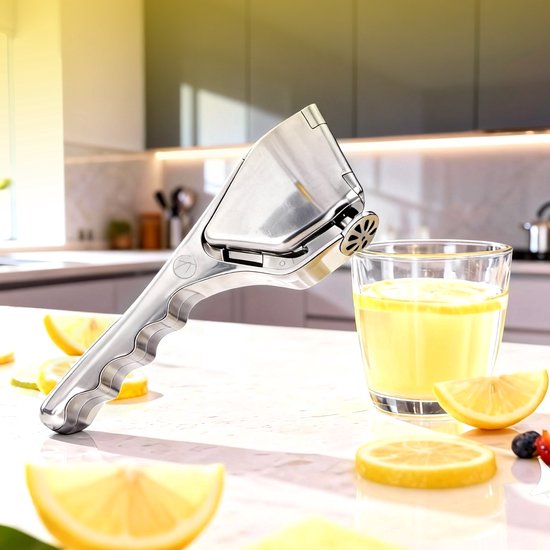 Robuuste Citroenpers - Premium Citrus- & Limoenpers - Zink - Vaatwasserbestendig van Merkloos — afbeelding 2