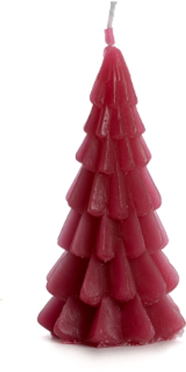 Rustik lys - kerstboomkaars- xmas - Raspberry - 12 cm