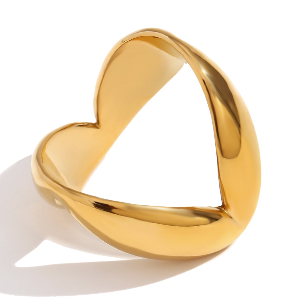 Veldy goudkleurige ring - RVS ring - Stainless steel ring goud/gold - Mooie ring - Goudkleurig