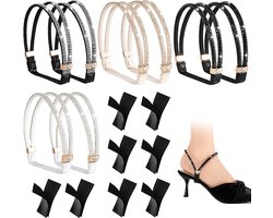 4 paar hakken schoenbandjes - Vervangende bandjes Geschikt Voor hoge hakken - Schoenriemen - Hoge hakken veters - verstelbare schoenhouders - Vervanging Geschikt Voor Hoge Hakken - Enkelbandjes