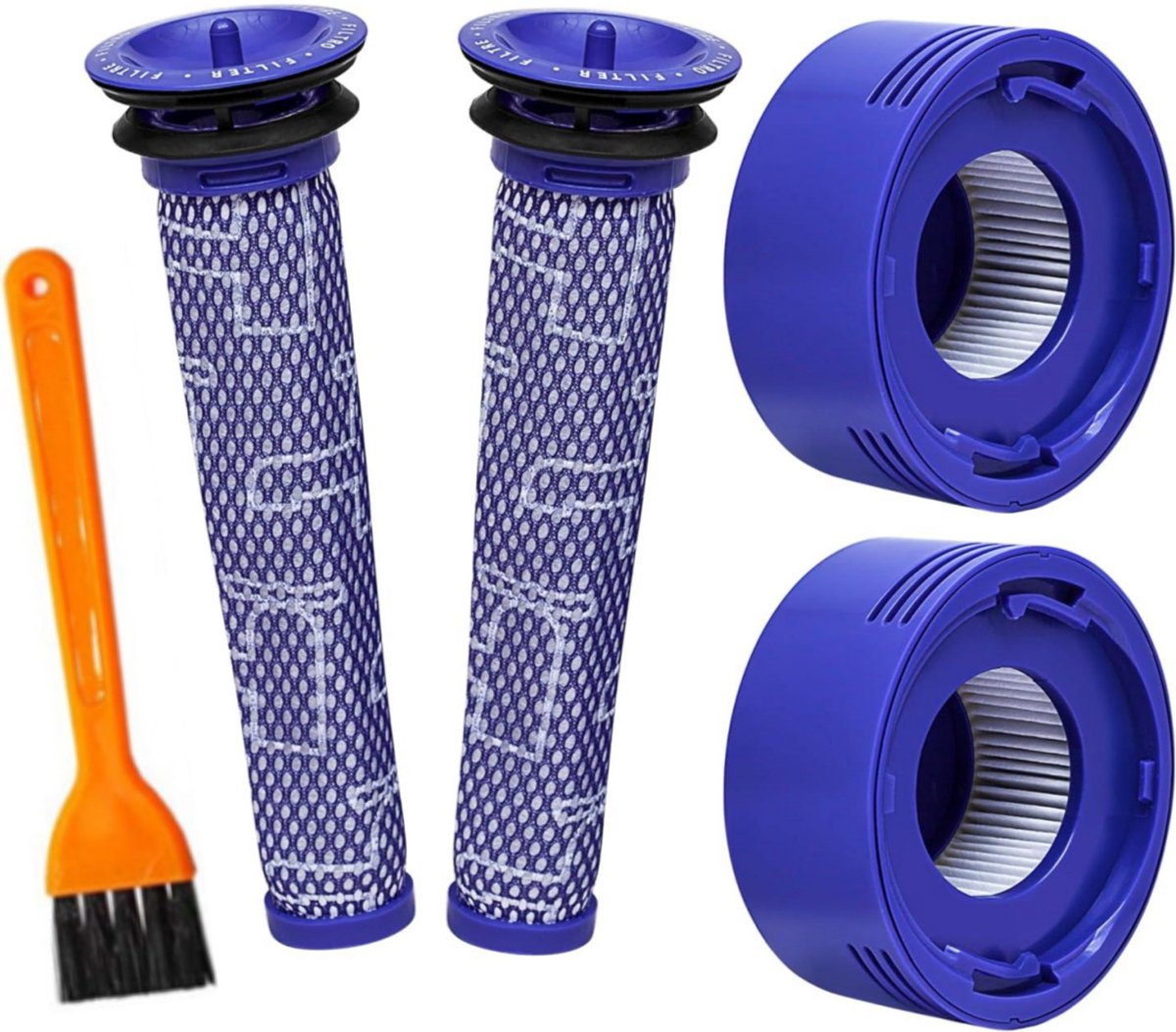 Geschikt voor Dyson V8 stofzuigers, vervangende Geschikt voor V8 Absolute Animal Geschikt voor V7 Absolute Motorhead Animal stofzuigers, 2 HEPA-nafilters, 2 voorfilters