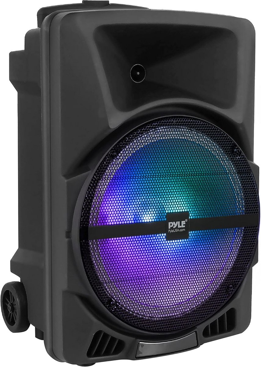Draagbare Bluetooth Speaker met Wielen - 800W Party Speaker met LED Verlichting en FM Radio