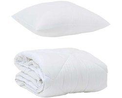 Zomer Dekbed met kussen 2 st | Beddengoed Wit Microvezel