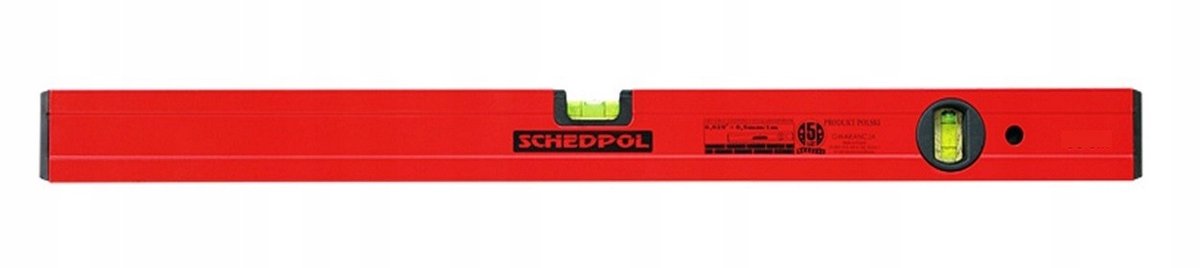 Waterpas Aluminium 40cm met 2 Libellen - Rood