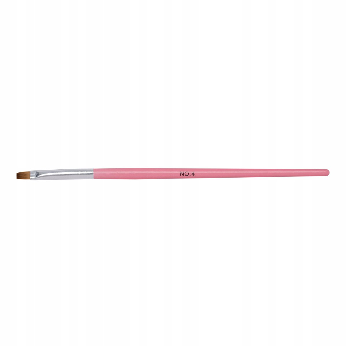 Professionele Gel Nagel Penseel - Maat 4, Houten Handvat, Roze