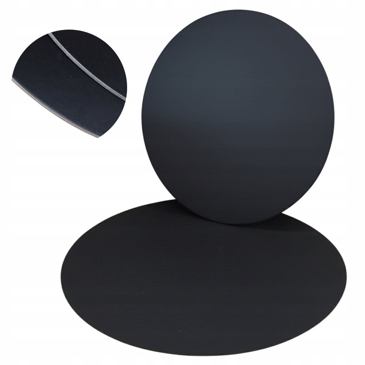 Zwarte ronde taartonderlegger 25 cm - dikke matte taartbodem
