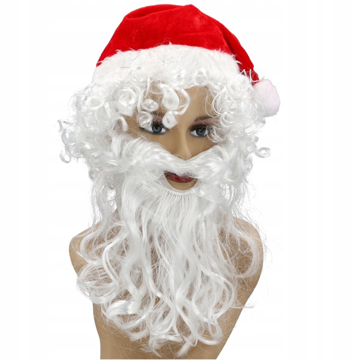 Kerstman Pruik & Baard Set - Compleet verkleedkostuum