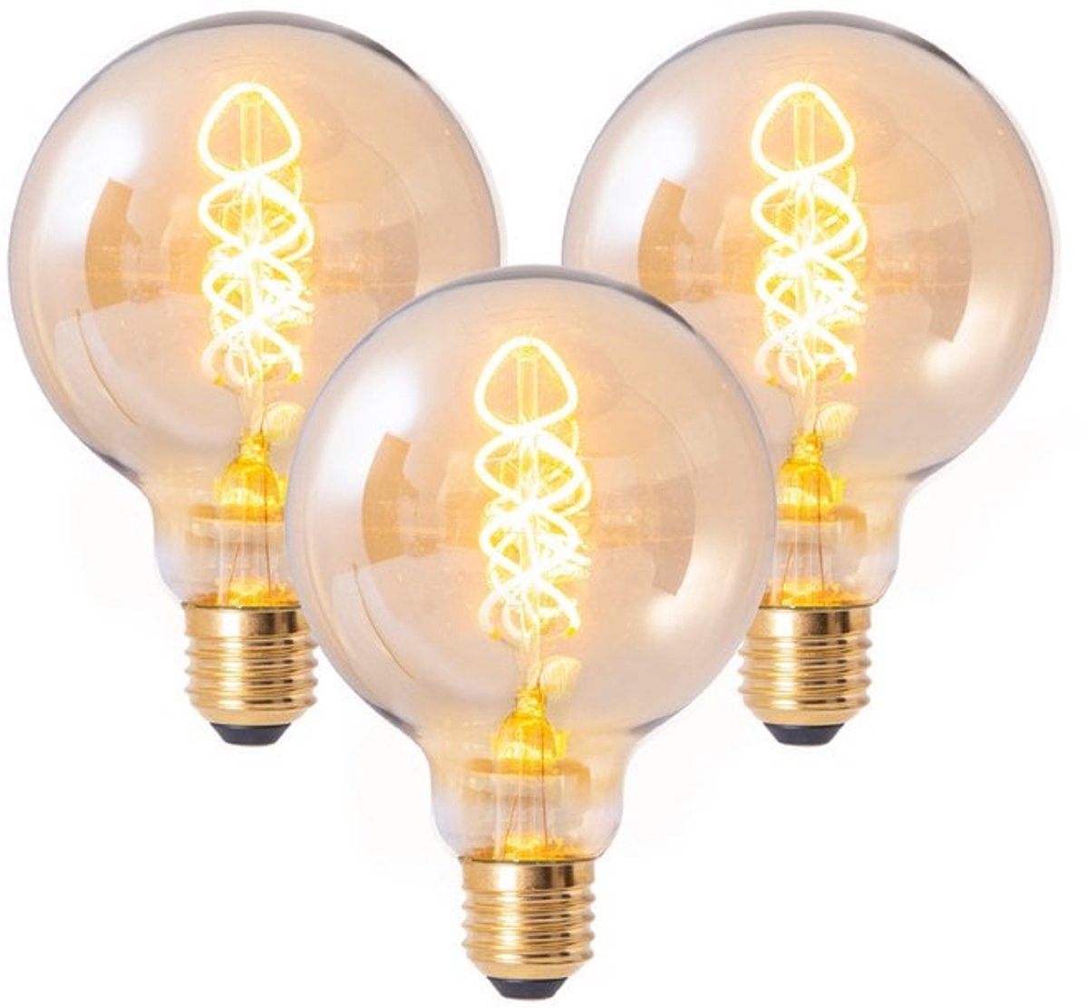 LED-lamp lichtbron Set van 3 E27 5W dimbaar warm wit licht