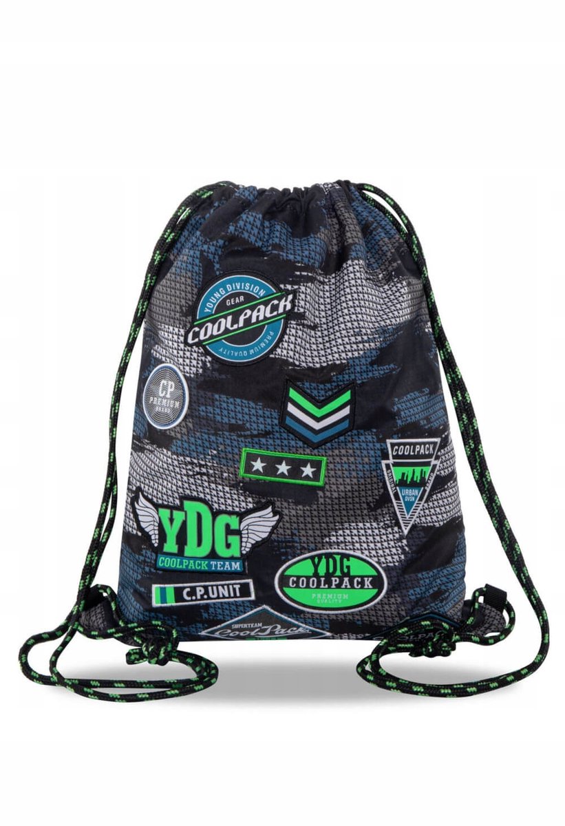 Coolpack Sprint Sporttas, Badges Grijs - Waterdicht en licht van gewicht