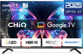 CHiQ U43QM10V - Smart TV 43 Inch - QLED Pro Google TV - UHD 4K - Randloos Metal Design - Dolby Audio - Nieuw