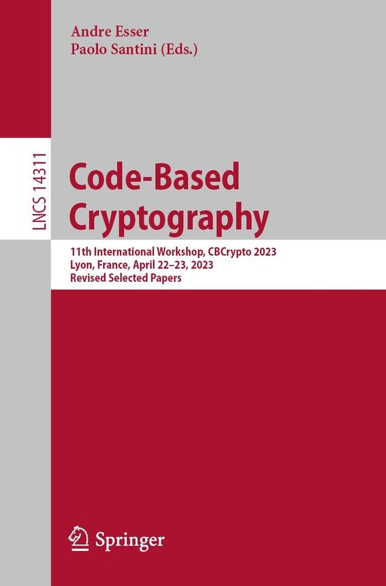 Springer Nature Proceedings Computer Science - Code-Based Cr ... - cover