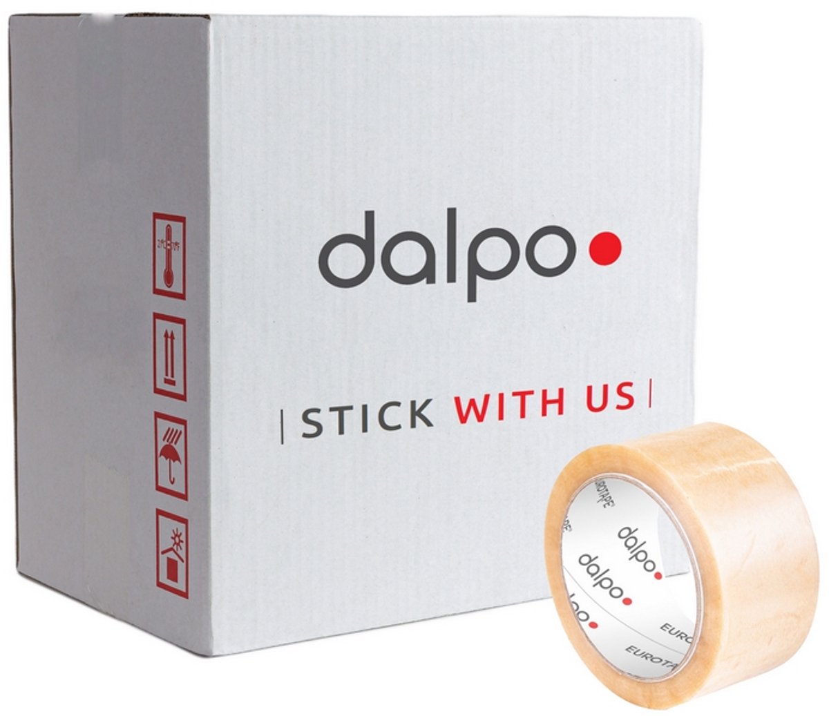 Dalpo Stille Verpakkingstape Transparant 48mm x 60yd - 36 Stuks