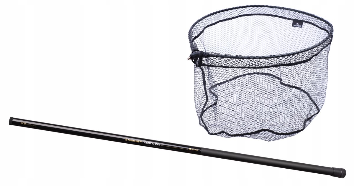 Mikado Hengel 4m met Rubberen Schepnet 60x50cm
