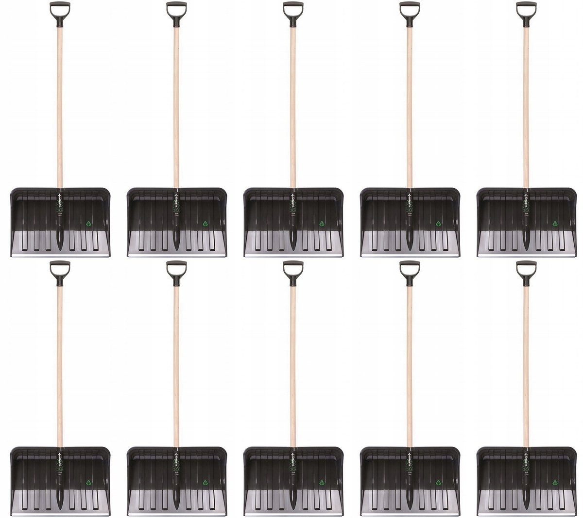 Alpinus Eco Sneeuwschop met Houten Steel - 55x140 cm
