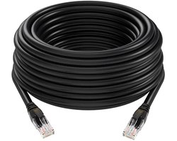 Nexara - Internetkabel 20 Meter - LAN Kabel CAT6 - UTP Kabel - Ethernet Cable - Zwart