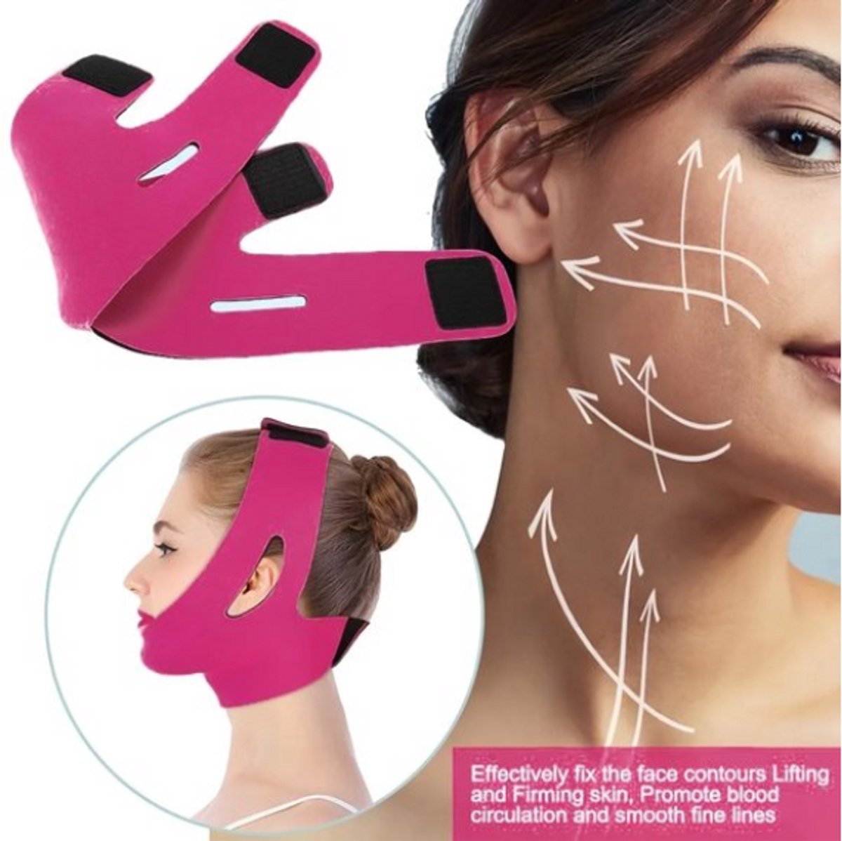 Gezichtslifting Bandage voor Dubbele Kin – Verstevigende Gezichtsriem en Masker voor Strakker Gezicht en Huid – Face-Lift Bandage, Gezichtsband, Dubbele Kin Verminderen, Gezichtslifting, Huidverstevigen, Kinband, Gezichtsverzorging