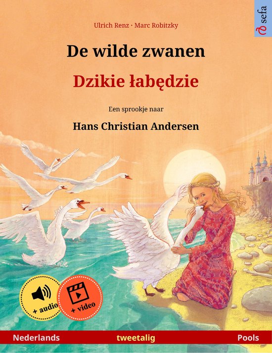 De wilde zwanen – Dzikie łabędzie (Nederlands – Pools) - cover