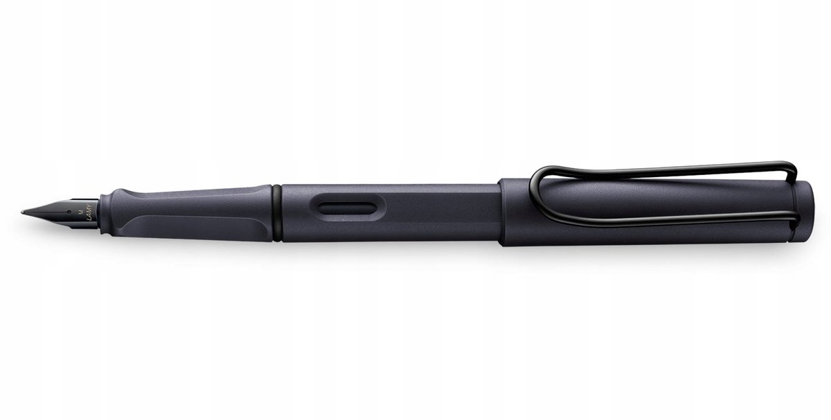 LAMY safari vulpen steel black LH - voor linkshandigen