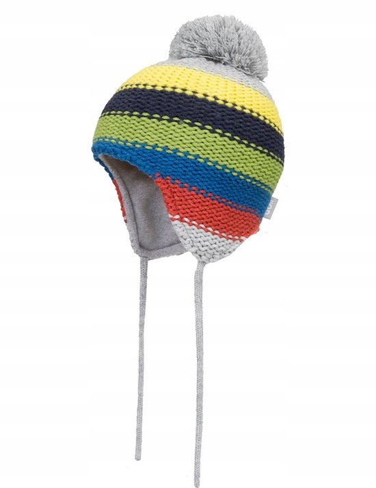 Muts met 2 pompons beigerose - Villa Uk