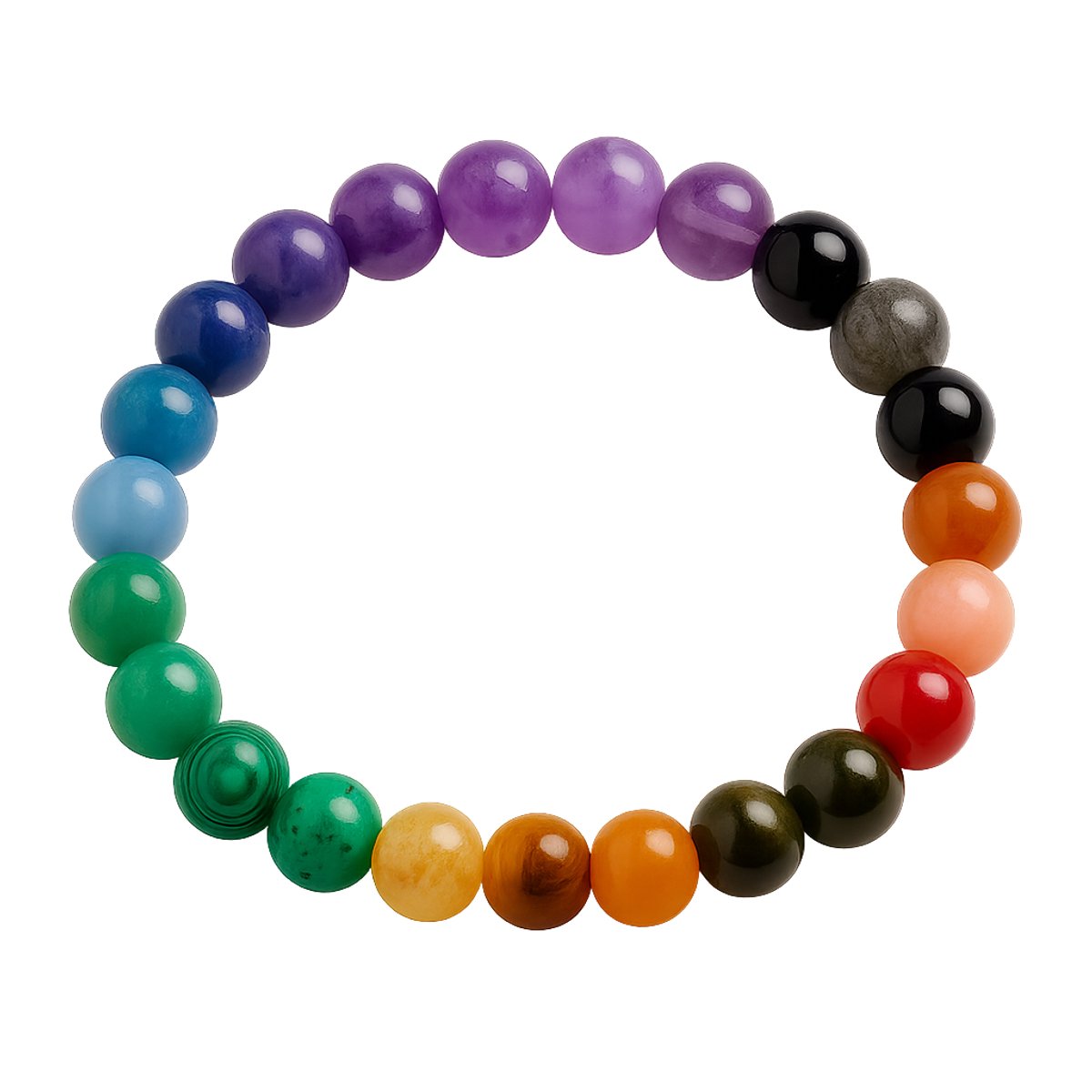 Chakra Armband by S4H – Edelsteen Armband voor Balans, Energie en Bescherming – 7 Chakra’s – Handgemaakt Spiritueel Sieraad