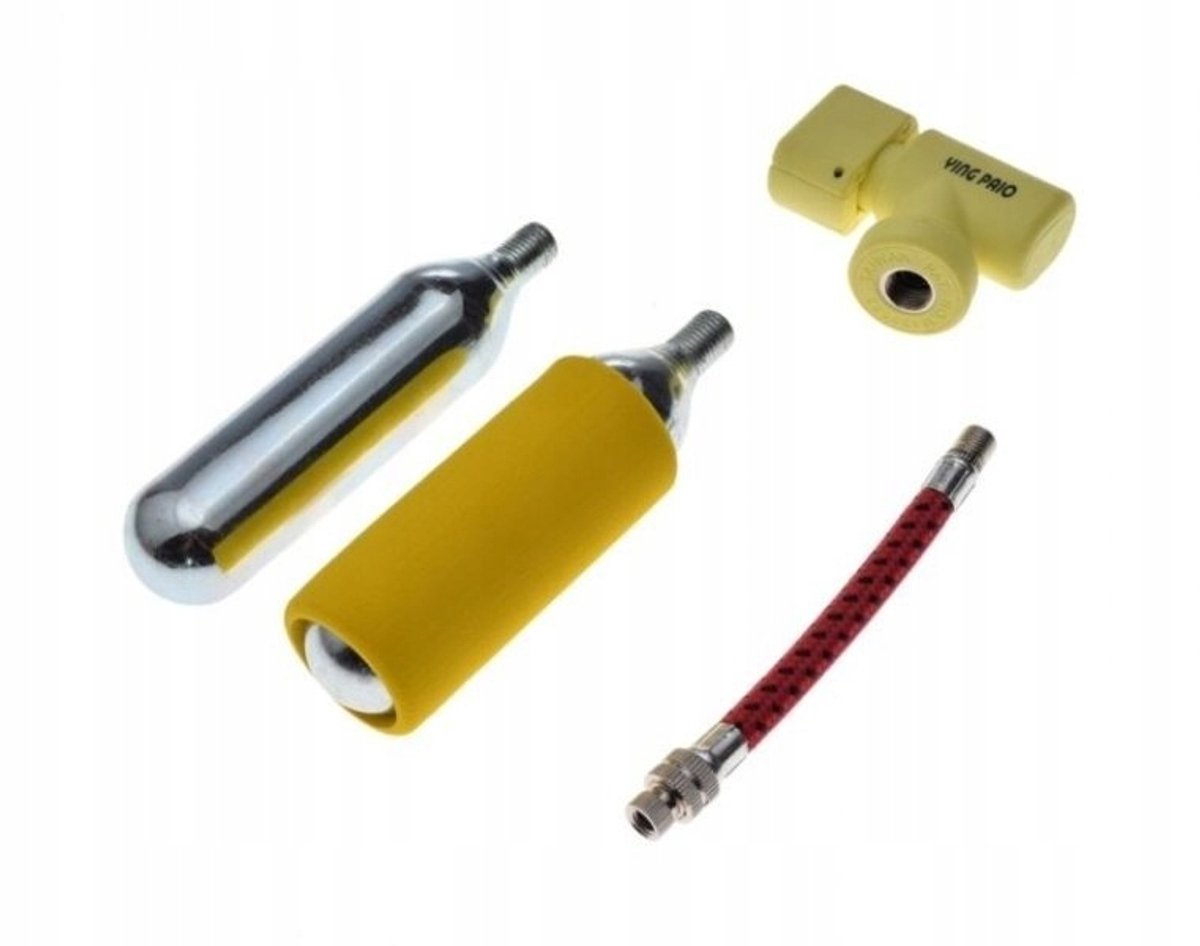 CO2 Patroon Set met Ventiel voor Fietsbanden - 2x 25g