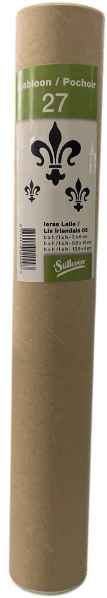 Stilleven Sjablonen Ierse Lelie - Flexible herbruikbare sjablonen - 1 x 5x6 cm , 1 x 8.50 x 10 cm, 1 x 13.5 x 6 cm