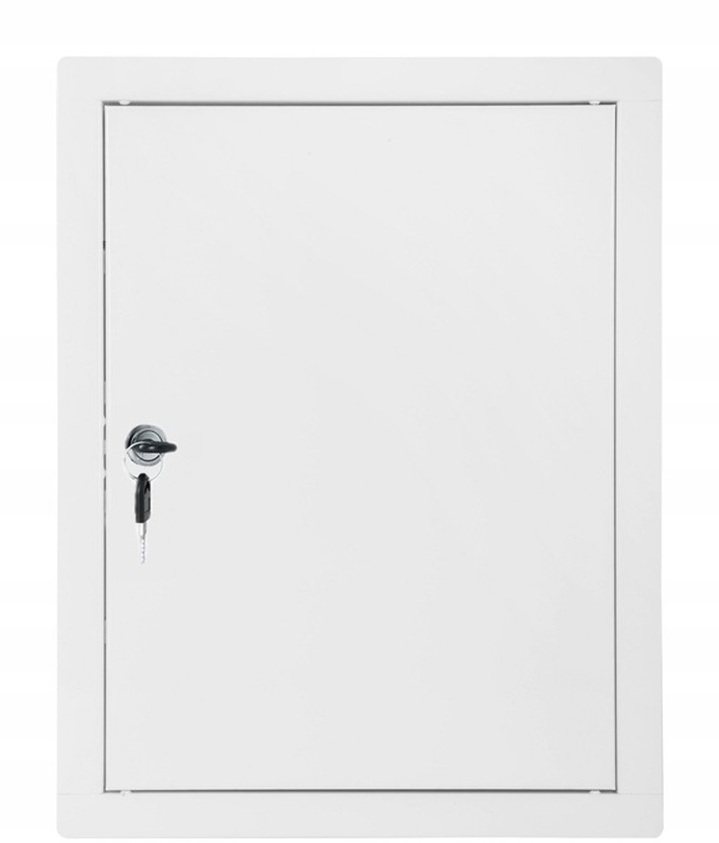 Metalen Inspectieluik Wit 50x60 cm met Sleutel