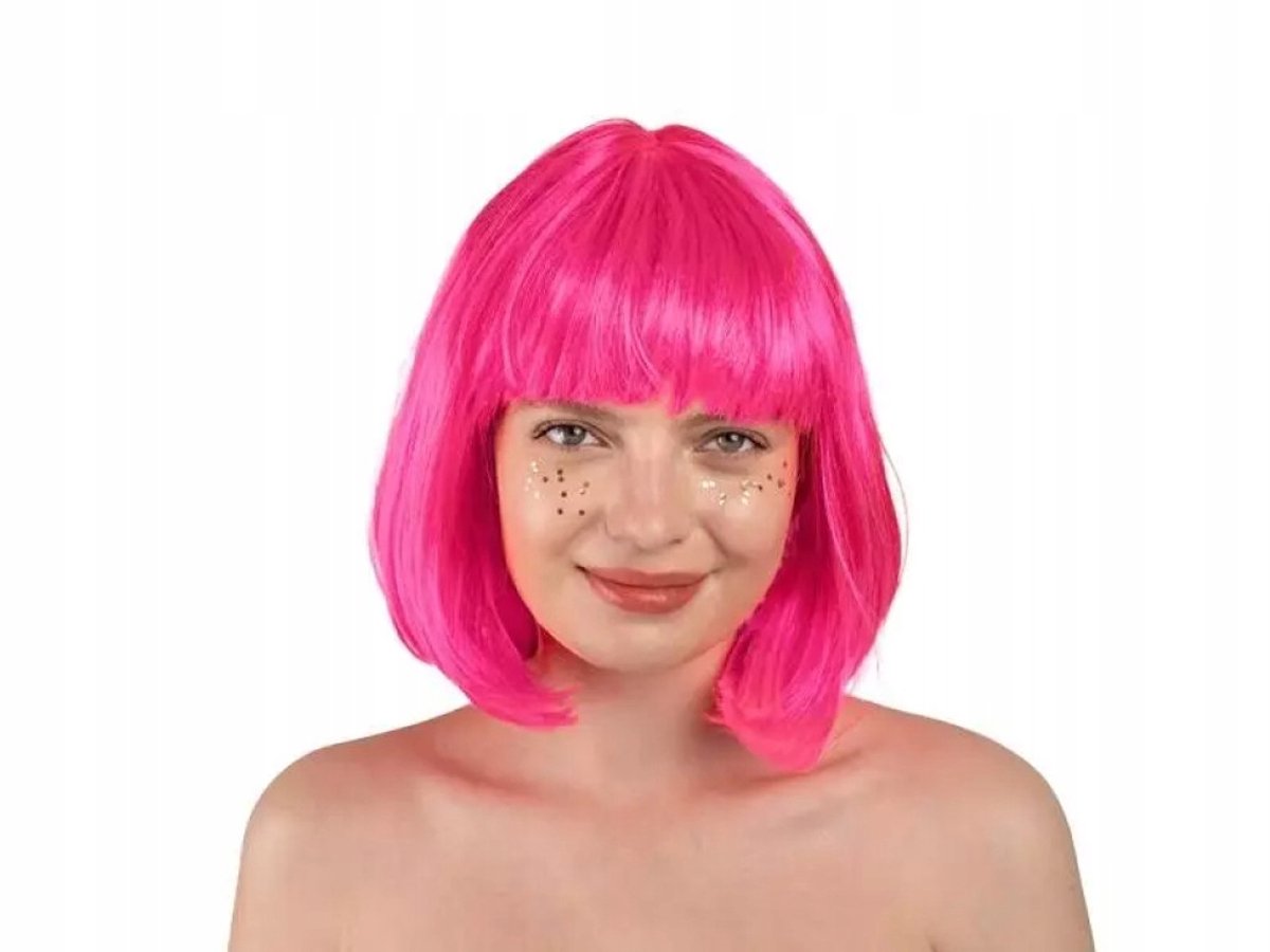 Neon Roze Cleopatra Pruik - Feestelijk Accessoire