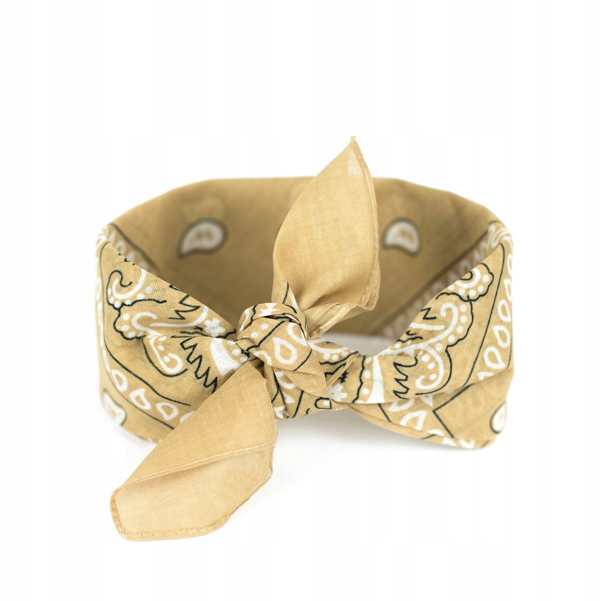 Beige Katoenen Bandana - Klassieke Multifunctionele Sjaal 55x55cm