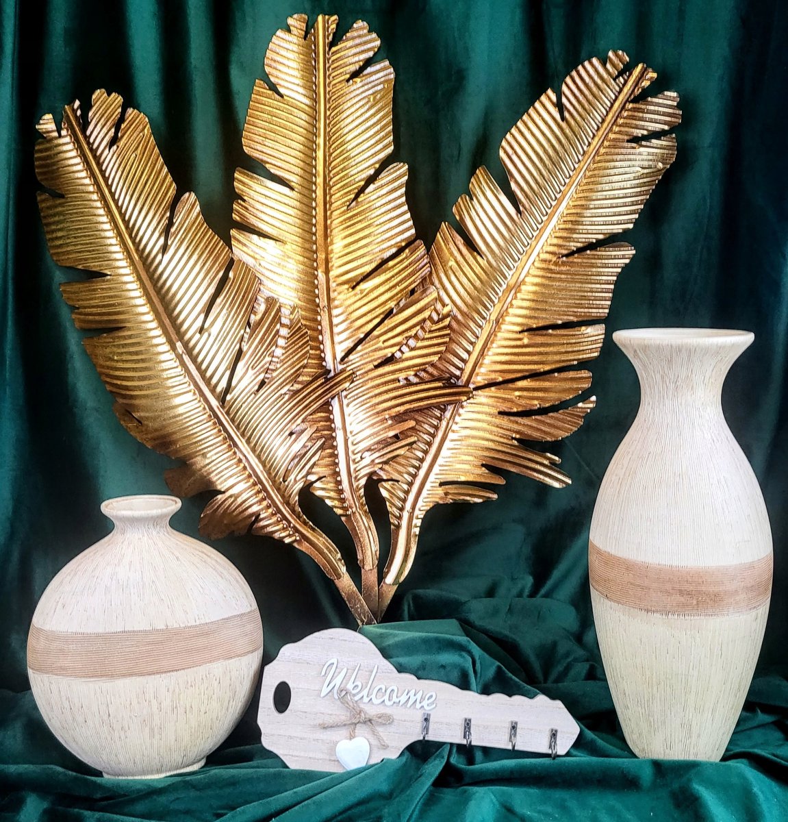 Keramiek Vaas Crèmekleur - 26cm - Ruw & Gekarteld