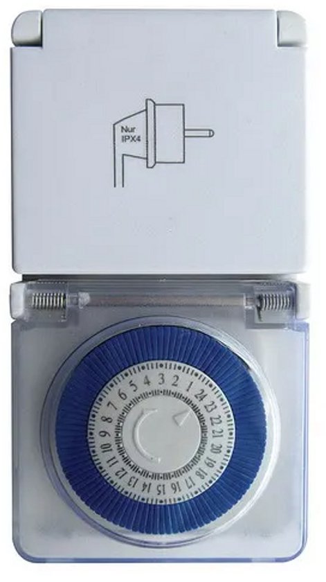Time-It Tijdschakelaar - Schakelklok Digitaal - Instelbaar 24 uur - Maximaal 3680 Watt - Buiten
