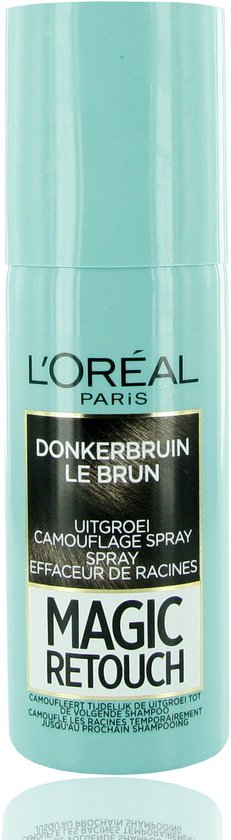 Stappenplan voor L'Oréal Paris Magic Retouch: sprayen, 13cm afstand houden, schudden en laten drogen.