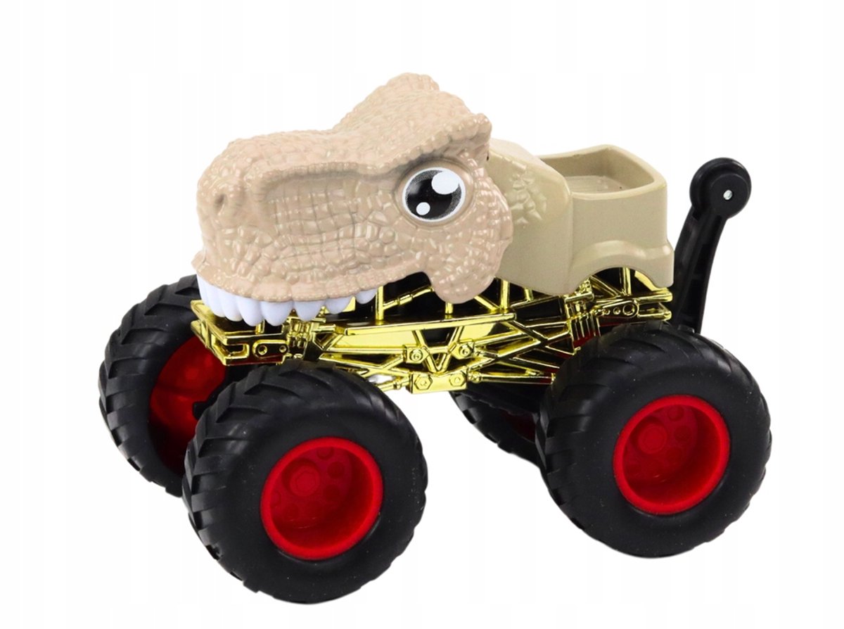 Dino Terrain Wagon speelgoedauto - grote rubberen wielen en hoge vering