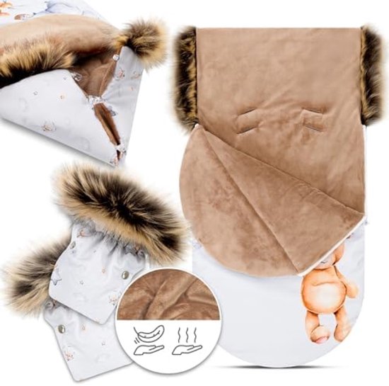 PromoHome Winter Voetenzak voor Buggy en Kinderwagen - Zachte Bescherming tegen Kou 60x45 cm van Merkloos — afbeelding 2