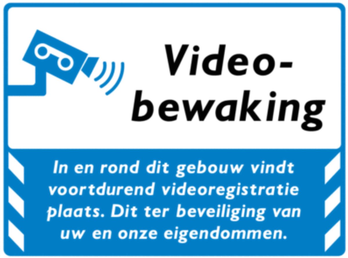 Video-camerabewaking - sticker - A3