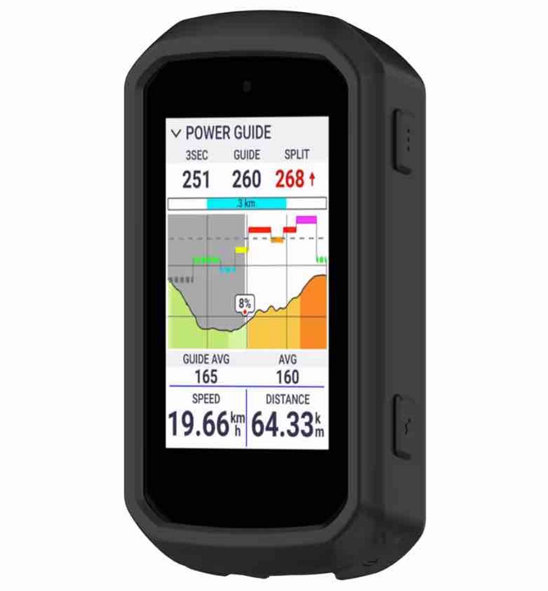 Beschermcase voor Garmin Edge 550 / 850 + Tempered Glass Screenprotector – Fietscomputer Bescherming – Schokbestendig – Topkwaliteit Accessoire